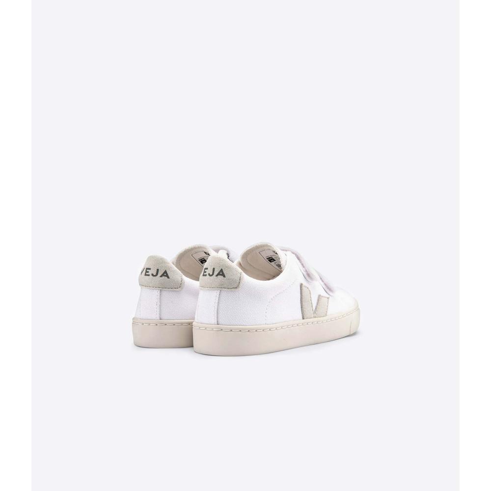 Veja ESPLAR CANVAS Joggesko Barn White/Beige | NO 818QMA